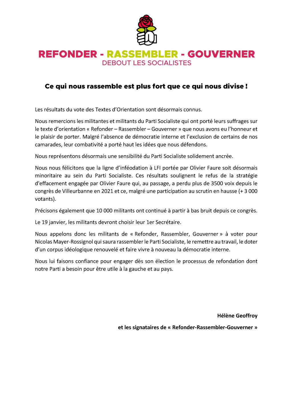 Ce qui nous rassemble est plus fort que ce qui nous divise&nbsp;!