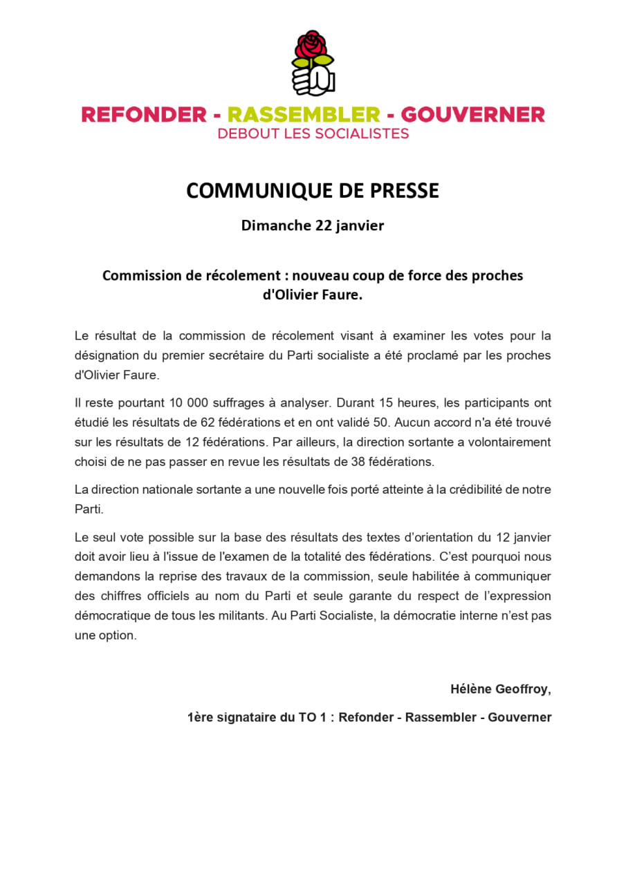 Commission de récolement : nouveau coup de force des proches d&rsquo;Olivier&nbsp;Faure.